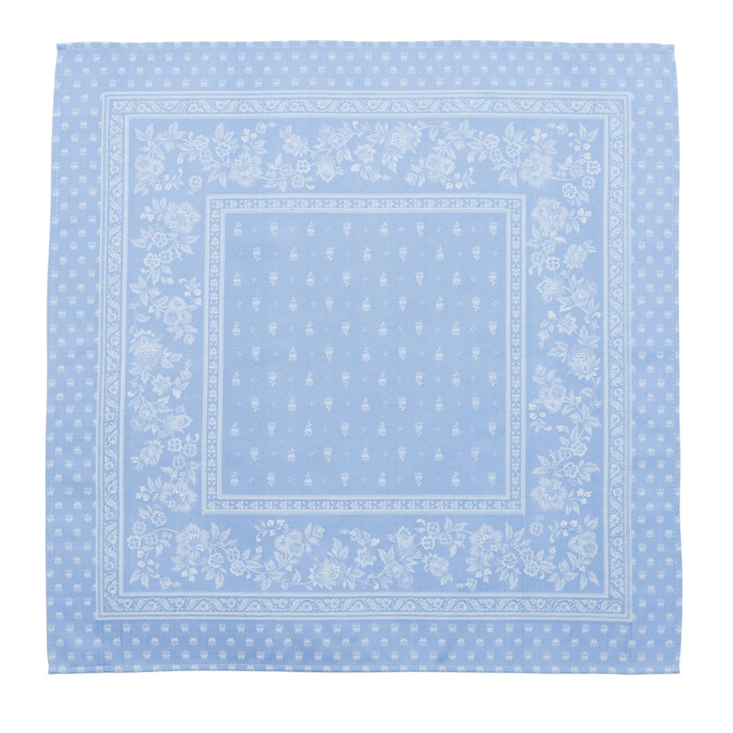 Mitteldecke Blau Jacquard mit Fleckschutz