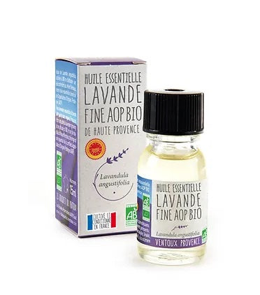 Ätherisches Bio-Lavendelöl AOP, 15 ml – 100 % naturreines Öl aus der Provence in Glasflakon, beruhigend und vielseitig einsetzbar.