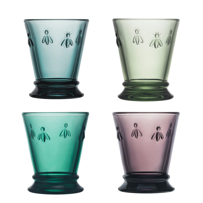 Wunderschöne mehrfarbige Wassergläser! Die Kollektion "Abeille" erfüllt die Tische mit einem eleganten mediterranen und provenzalischen Flair.&nbsp;