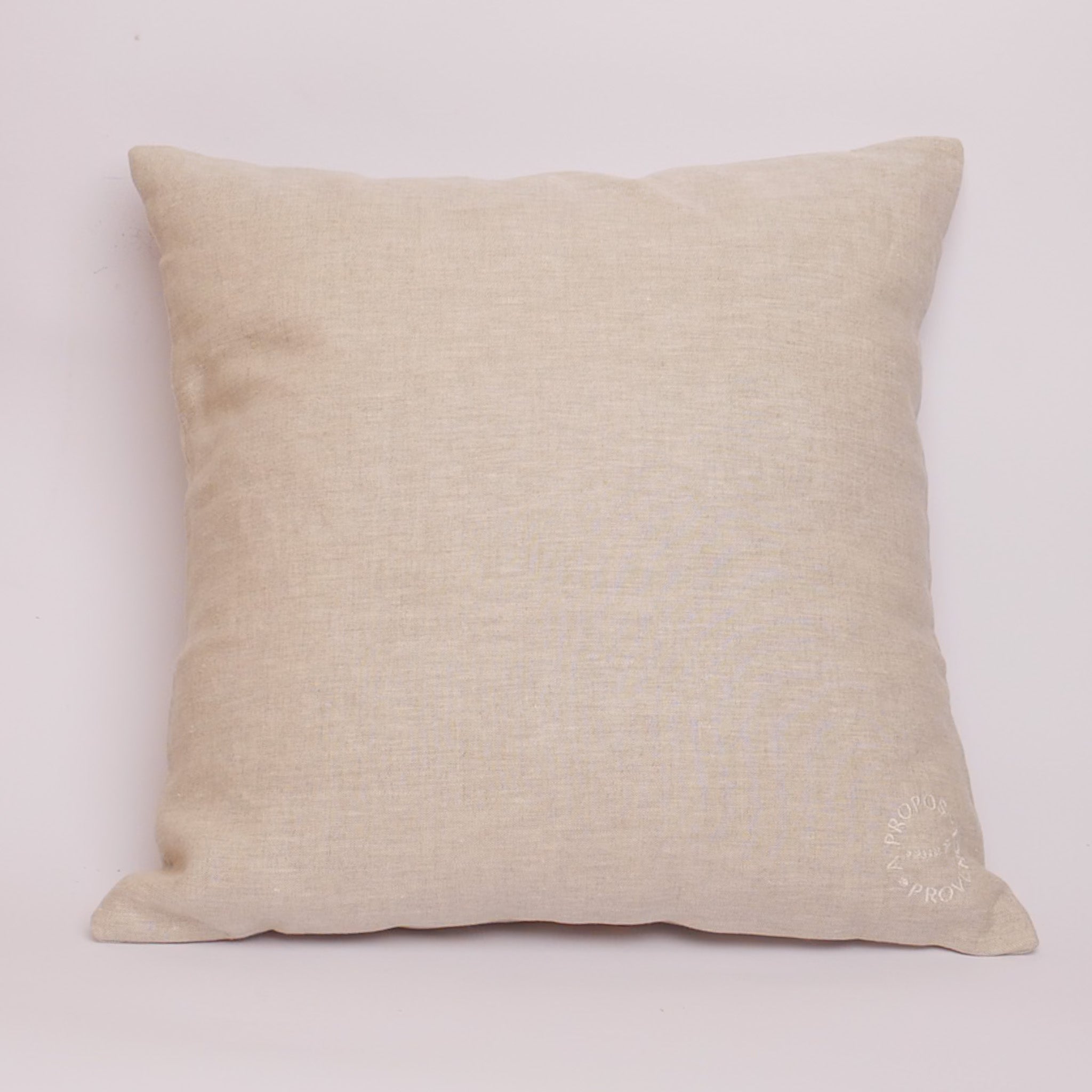 Kissenbezug aus gewaschenem Leinen, beige Farbe